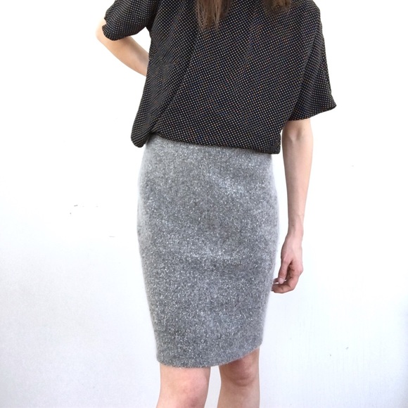 Vintage silk & angora pencil skirt - Picture 8 of 8